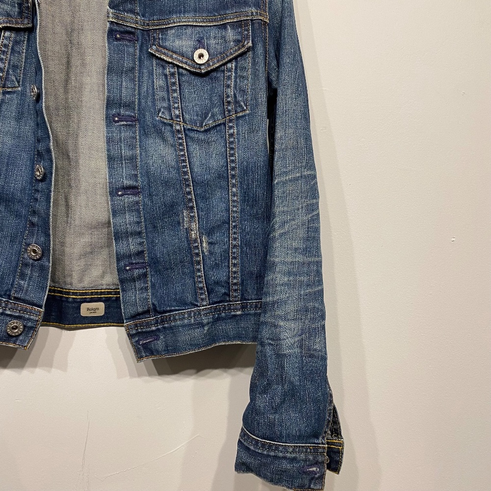 AG Adriano Goldschmied Blue Denim Western Robyn Jacket Size Small - Picture 6 of 6